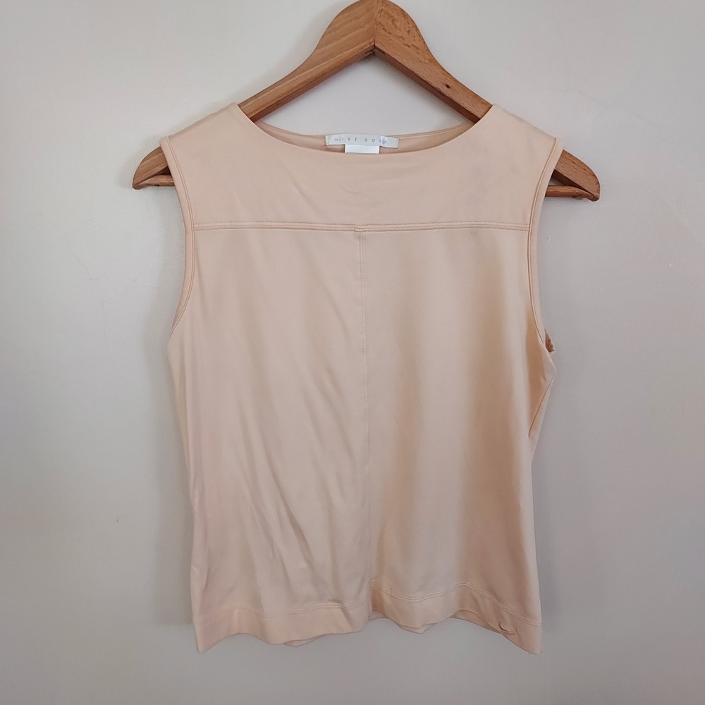 Nike Golf Dri-FIT Sleeveless Top Peach Boat Neck Tank Womens Large Tennis Sporty